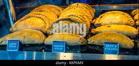 Cornish Pasties - Brixham, Devon Stock Photo