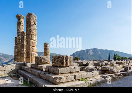 Temple of Apollo, Delphi, Greece Stock Photo