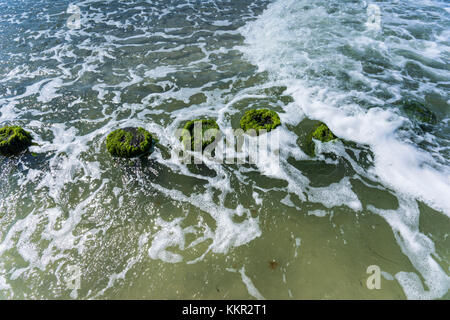Breakwaters in the Baltic Sea Stock Photo