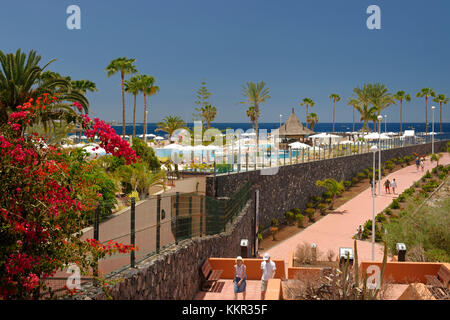 Seafront at the Costa Adeje, Tenerife, Canary Islands, Spain Stock Photo