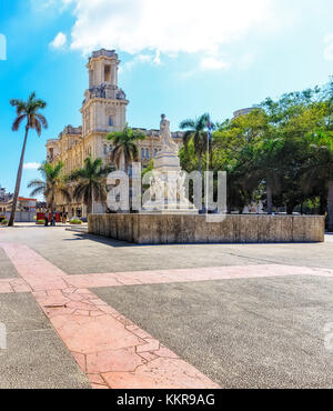 A statue of Jose Marti in Havana in the parque central Stock Photo
