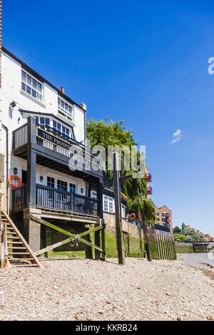 England, London, Wapping, The Prospect of Whitby Riverside Pub Stock Photo