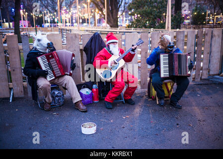 Austria, Vienna, Christmastime, the animal orchestra Stock Photo