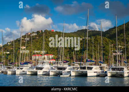 British Virgin Islands, Tortola, Road Town, Wickhams Cay, yacht harbor Stock Photo