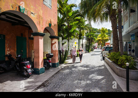 French West Indies, St-Barthelemy, Gustavia, shopping district Stock Photo