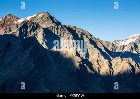 Europe, Austria/Italy, Alps, South Tyrol, Mountains. View from Passo Rombo / Timmelsjoch Stock Photo