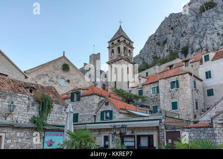 Old town of Omis, Split-Dalmatia County, Dalmatia, Adriatic Coast, Croatia Stock Photo