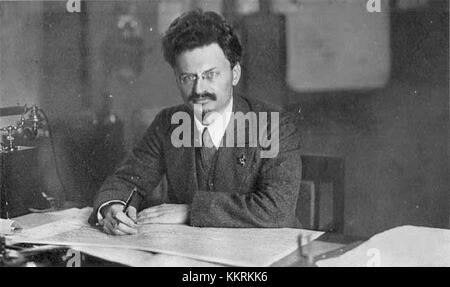 Leon Trotsky at his desk Stock Photo