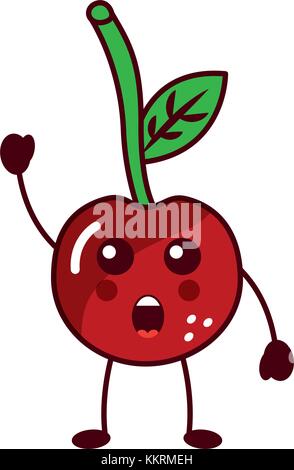 fruit kawaii icon image  Stock Vector