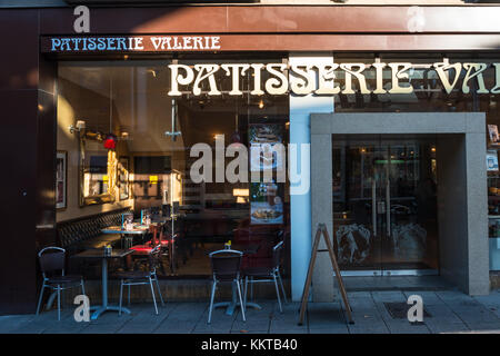 Patisserie Valerie shopfront in Cambridge, England, UK. Stock Photo