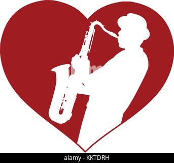 love jazz concept - vector Stock Vector