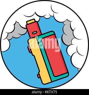 retro vaporizer electric cigarette vapor mod - vape life vector Stock  Vector Image & Art - Alamy