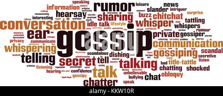 Gossip word cloud concept. Vector illustration Stock Vector