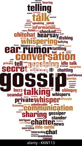 Gossip word cloud concept. Vector illustration Stock Vector