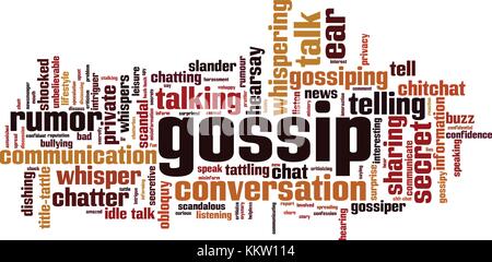 Gossip word cloud concept. Vector illustration Stock Vector