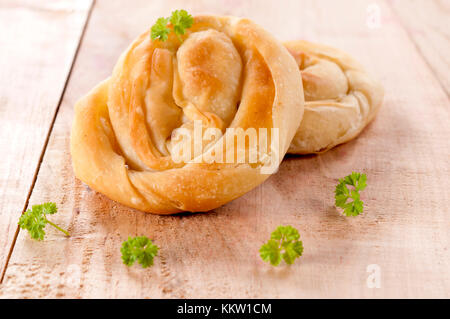 Selective focus in the middle of Bosnian pie Stock Photo