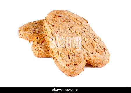 Selective focus in the middle of whole grain pastry Stock Photo