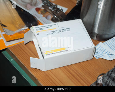 generic box of painkiller tablets antidepressants white; essex; england; uk Stock Photo