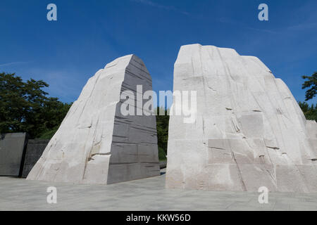 The Stone of Hope, the entrance to the Martin Luther King Jr. Memorial, 1964 Independence Avenue, S.W., Washington DC, USA. Stock Photo