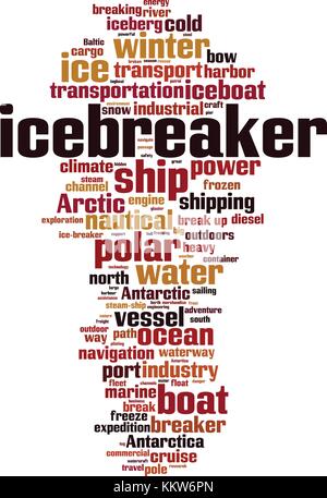 Icebreaker word cloud concept. Vector illustration Stock Vector