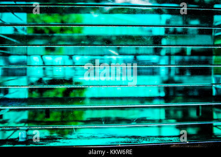Irregular shapes through a glass plate. Stock Photo