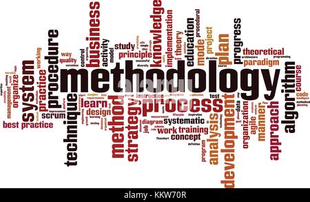 methodology word cloud concept. Vector illustration Stock Vector