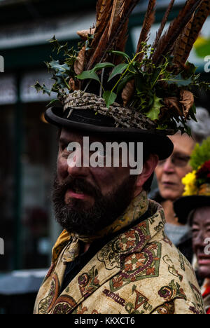 Leominster, UK. 02nd Dec, 2017. Leominster Morris perform in Corn Square during part of Small Business Saturday in Leominster on December 2nd 2017. Credit: Jim Wood/Alamy Live News Stock Photo
