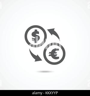 Exchange icon on white Stock Vector