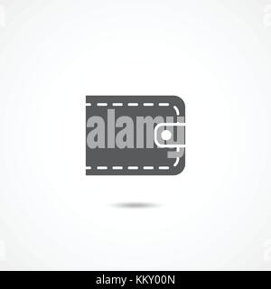 Wallet icon on white Stock Vector