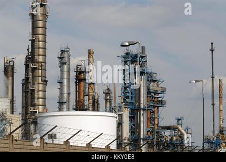 Sarpom oil refinery of Trecate (Novara, Italy) Stock Photo