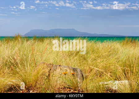 Maria Island as seen from Raspins Beach in Orford - Tasmania, Australia ...