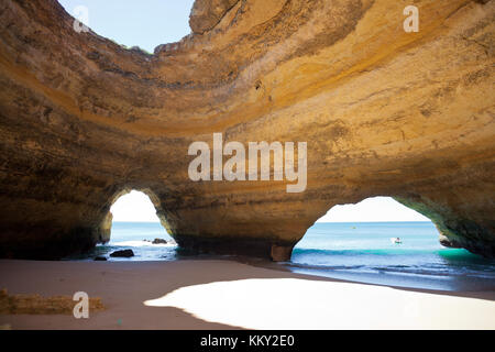 Portugal - Algarve - Benagil - Inside the Sea-Caves - Europe Stock Photo