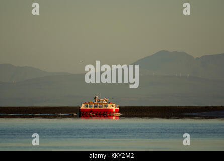 Wyre Rose, the Ferry across the Wyre Estuary from Knott End to Fleetwood, Lancashire Stock Photo