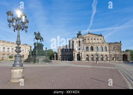Dresden - Germany - Semper opera at daylight, Europe Stock Photo