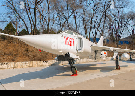 Nanchang Q-5 at Aviation Museum in Beijing, China Stock Photo