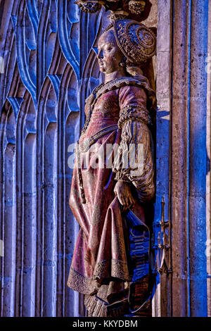 Interior of Sainte-Cecile cathedral in Albi Stock Photo