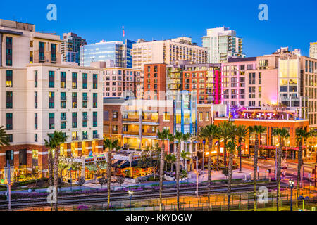 San Diego, California, USA cityscape at the Gaslamp Quarter. Stock Photo