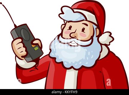 Santa Claus. Christmas, xmas concept. Cartoon vector illustration Stock Vector