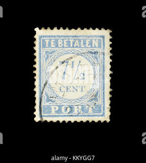 Postage stamp printed by Netherlands, that shows numeral value, circa 1912.