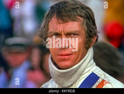 Steve McQueen as racing car driver Michael Delaney in Gulf Team Porsche 917 from ‘Le Mans’ (1971) directed by Lee H. Katzin. Stock Photo