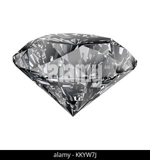 Gray diamond isolated on white background Stock Vector
