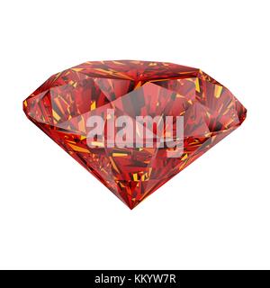Realistic red ruby isolated on white background Stock Vector Image ...