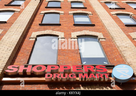 Toronto, Canada - Oct 21, 2017: Shoppers Drug Mart store in the city of Toronto, Canada Stock Photo