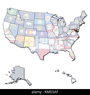 Symbol Map of the State Maryland (United States of America) showing the ...
