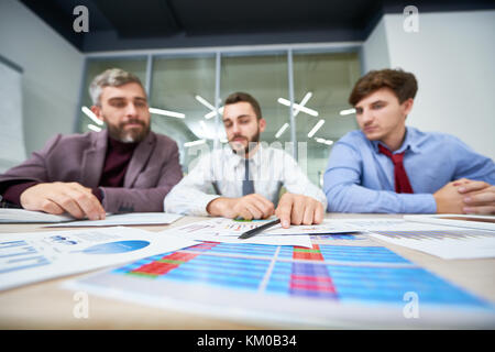 Analyzing Financial Figures Stock Photo