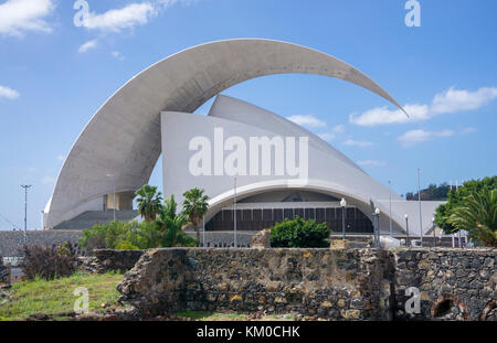 Auditorio de Tenerife 'Adan Martin' at Santa Cruz de Tenerife, landmark of the capital, north-east of island, Tenerife island, Canary island, Spain Stock Photo