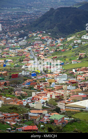 View from view point  Mirador de las Mercedes on San Cristobal de La Laguna, Anaga mountains, Tenerife island, Canary islands, Spain Stock Photo