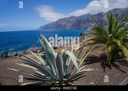 Los Gigantes, steep cliffs at the west coast, Tenerife island, Canary island, Spain Stock Photo