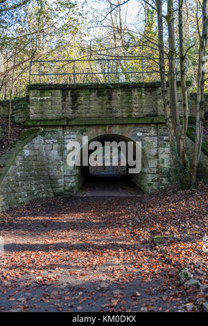 Old Railway Bridge in Matlock, Derbyshire, England Stock Photo