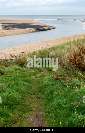 River Wansbeck Estuary, Cambois, Northumberland Stock Photo